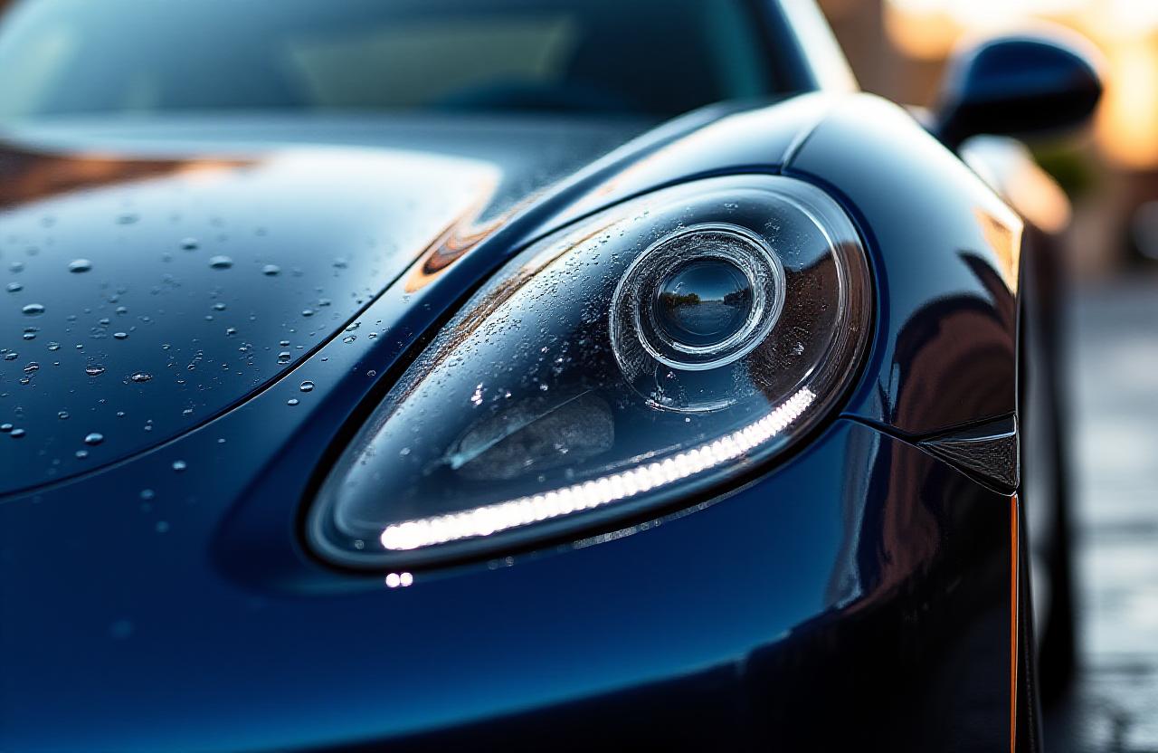 Auto di lusso con dettaglio impeccabile